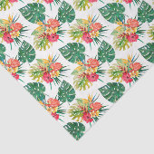 Grün mit tropischen Blume und Palm-Blätter 2 Seidenpapier (Ausschnitt)