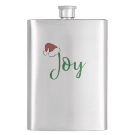 Grün mit Weihnachtsmannmütze Flachmann