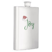 Grün mit Weihnachtsmannmütze Flachmann (Rechts)