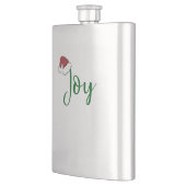 Grün mit Weihnachtsmannmütze Flachmann (Links)