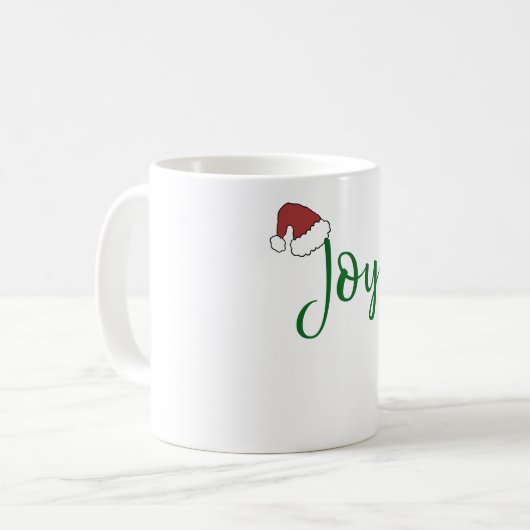 Grün mit Weihnachtsmannmütze Kaffeetasse (Vorderseite Links)
