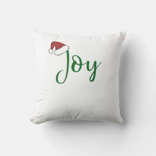 Grün mit Weihnachtsmannmütze Kissen