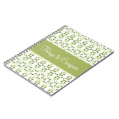 Grün mit Weiß Notizblock (Linke Seite)