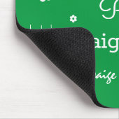 Grün mit weißen Blume, individuell angepasste Maus Mousepad (Ecke)