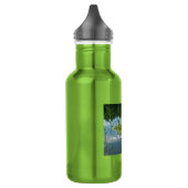 (grün) mit weißen Blume und See Edelstahlflasche (Links)