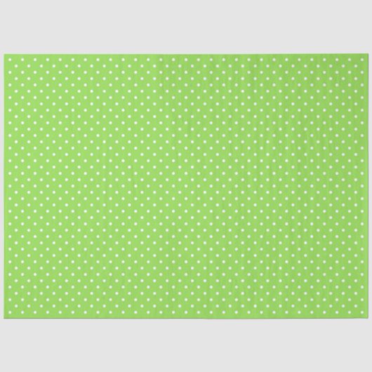 Grün mit weißen Tupfen Seidenpapier (Vorderseite)