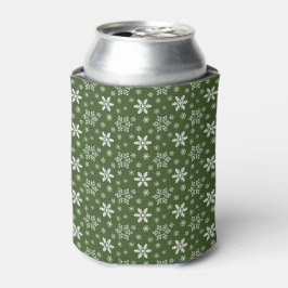 GRÜN MIT WEISSEN WINTERSCHNEEEN DOSENKÜHLER