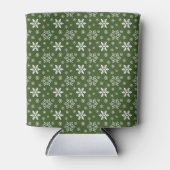GRÜN MIT WEISSEN WINTERSCHNEEEN DOSENKÜHLER (Vorderseite)
