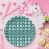 Grün mit weißer Papierplatte Pappteller (Party)