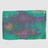 Grün mit Zyanenton Golfhandtuch (Horizontal)