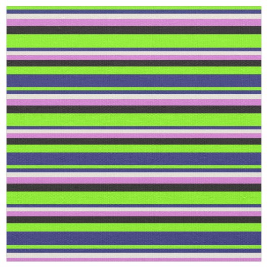 Grün, Mitternachtsblau, Beige, Orchid und Schwarz Stoff (Nahaufnahme)