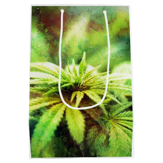 Grün Mittlere Geschenktüte (Rückseite)