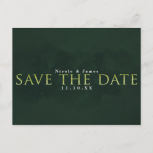 GRÜN Modern Chic SAVE THE DATE Hochzeitsverlobung Postkarte