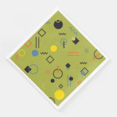 Grün, modern, cool, trendy, urban,Memphis-Muster Serviette (Ecke)