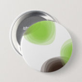Grün, modern, einfach, abstrakte Blume Button (Vorne & Hinten)