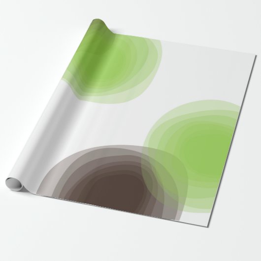 Grün, modern, einfach, abstrakte Blume Geschenkpapier (Ungerollt)
