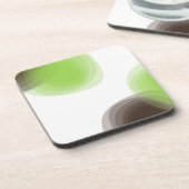 Grün, modern, einfach, abstrakte Blume Getränkeuntersetzer (Linke Seite)