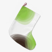 Grün, modern, einfach, abstrakte Blume Großer Weihnachtsstrumpf (Vorderansicht (hängend))