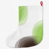 Grün, modern, einfach, abstrakte Blume Großer Weihnachtsstrumpf (Rückseite)