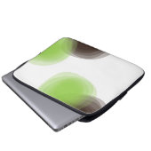 Grün, modern, einfach, abstrakte Blume Laptopschutzhülle (Vorne Knopf)