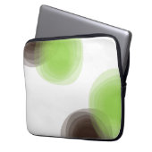 Grün, modern, einfach, abstrakte Blume Laptopschutzhülle (Vorderseite Links)