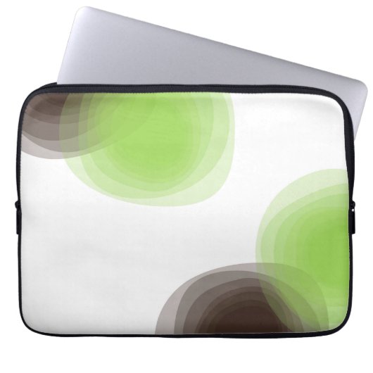 Grün, modern, einfach, abstrakte Blume Laptopschutzhülle (Vorderseite)