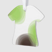 Grün, modern, einfach, abstrakte Blume Ornament (Vorderseite)