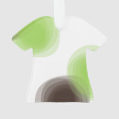 Grün, modern, einfach, abstrakte Blume Ornament (Rückseite)