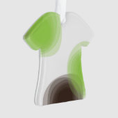 Grün, modern, einfach, abstrakte Blume Ornament (Vorderseite)