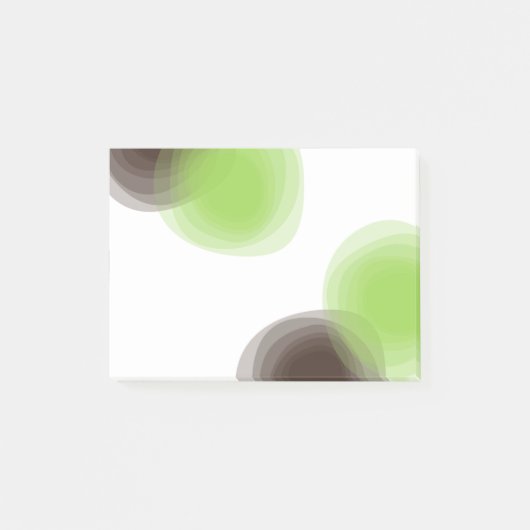 Grün, modern, einfach, abstrakte Blume Post-it Klebezettel (Vorderseite)