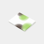 Grün, modern, einfach, abstrakte Blume Post-it Klebezettel (angewinkelt)