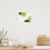 Grün, modern, einfach, abstrakte Blume Poster (Küche)