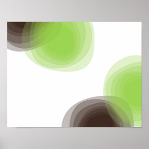 Grün, modern, einfach, abstrakte Blume Poster