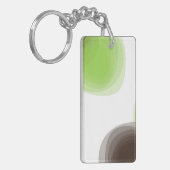 Grün, modern, einfach, abstrakte Blume Schlüsselanhänger (Vorderseite links)