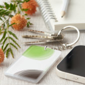 Grün, modern, einfach, abstrakte Blume Schlüsselanhänger (Vorderseite rechts)