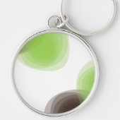Grün, modern, einfach, abstrakte Blume Schlüsselanhänger (Vorne)