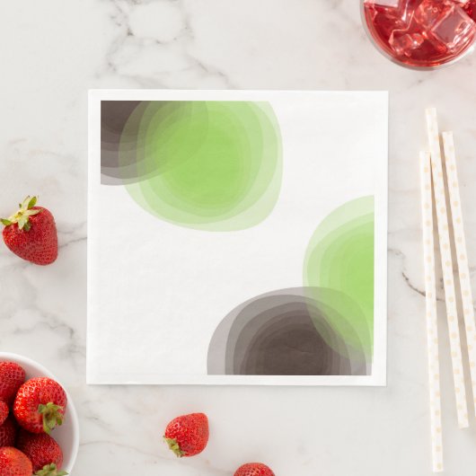 Grün, modern, einfach, abstrakte Blume Serviette (Beispiel)