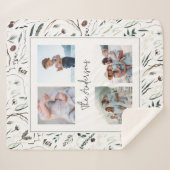 Grün, modern und elegant, botanisch, 4 Foto Sherpadecke (Vorderseite (Horizontal))