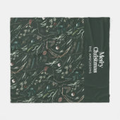 Grün, modern und elegant, botanisch rustikal f fleecedecke (Vorderseite (Horizontal))