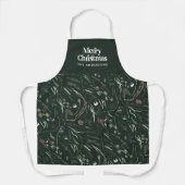 Grün, modern und elegant, botanisch rustikal schürze (Vorderseite)