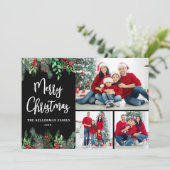 Grün Moderne Foto Weihnachten (Stehend Vorderseite)