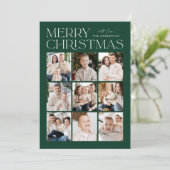 Grün Moderne Weihnachten 9 FotoCollage (Stehend Vorderseite)