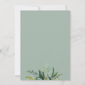 Grün Modernes kalligrafisches Hochzeitsfrühstück Einladung (Rückseite)