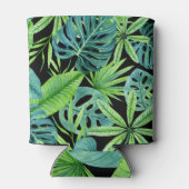 Grün: Muster tropischer Pflanze Dosenkühler (Rückseite)