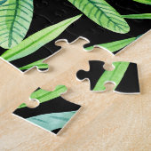 Grün: Muster tropischer Pflanze Puzzle (Seite)