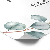 Grün Niedlich Elephant Boy Baby Dusche Willkommen Poster (Ecke)