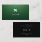 Grün Nouveau Visitenkarte (Vorne/Hinten)