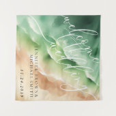 Grün Ocean Beach Hot Party Willkommen im Hintergru Wandteppich (Vorderseite (Horizontal))