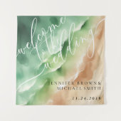 Grün Ocean Beach Hot Party Willkommen im Hintergru Wandteppich (Vorderseite)