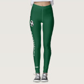 Grün oder wählen Sie Ihr FARBFußball-Team aus, Nam Leggings (Vorderseite)